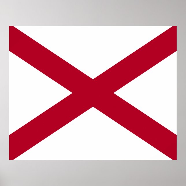 Staat der Alabama-Flagge Poster (Vorne)