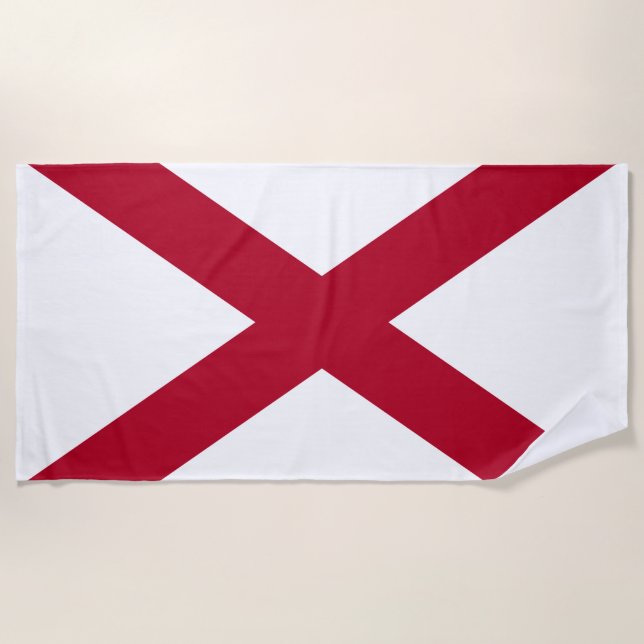Staat der Alabama-Flagge Strandtuch (Vorderseite)