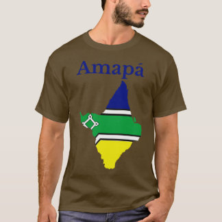 Staat der Amapa Map Flagge Brasilien T-Shirt