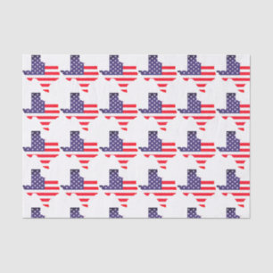 Staat der amerikanische Flaggen-Sterne u. der Seidenpapier
