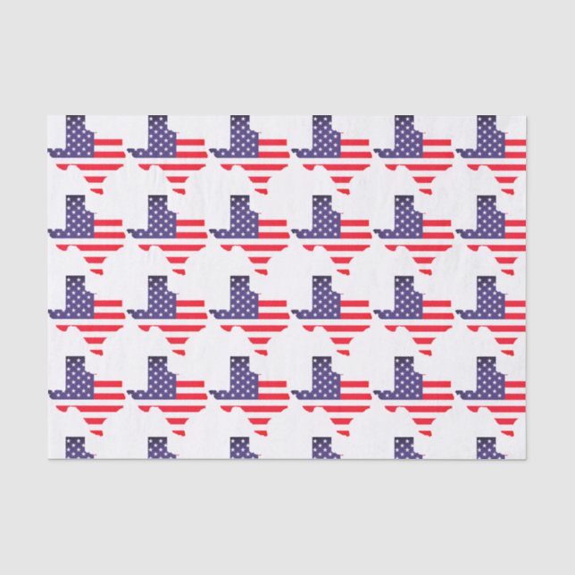 Staat der amerikanische Flaggen-Sterne u. der Seidenpapier (Vorderseite)