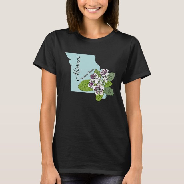 Staat der Blume Missouri am Hawthorn T-Shirt (Vorderseite)