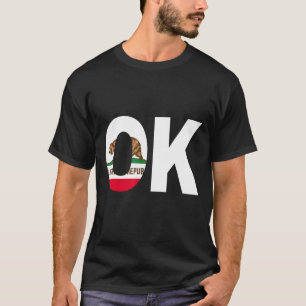 Staat der California Flag Oklahoma OK Cities and S T-Shirt
