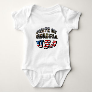 Staat der Fahne Georgiens und USA Baby Strampler