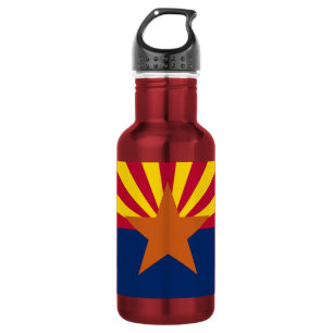 Staat der Flagge von Arizona Trinkflasche
