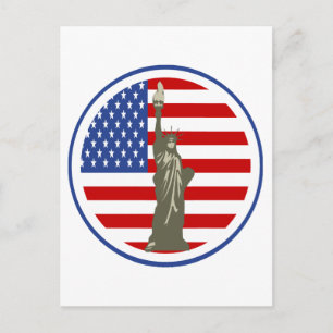 Staat der Freiheit in der US-Flagge Postkarte