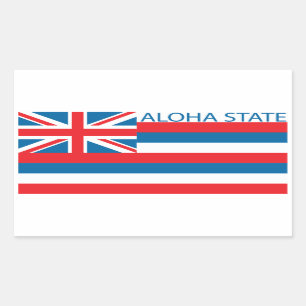 Staat der Hawaii-Flagge Rechteckiger Aufkleber