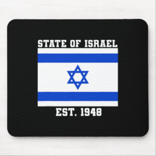 Staat der israelischen Flagge östlich. Unabhängigk Mousepad