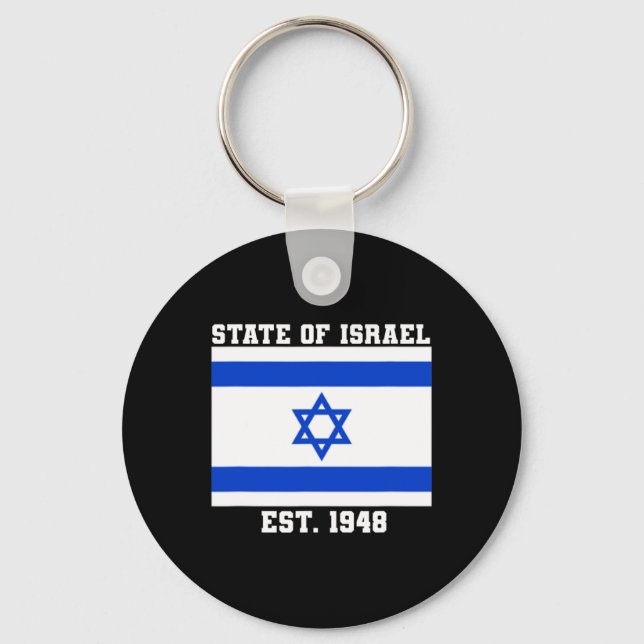 Staat der israelischen Flagge östlich. Unabhängigk Schlüsselanhänger (Vorderseite)