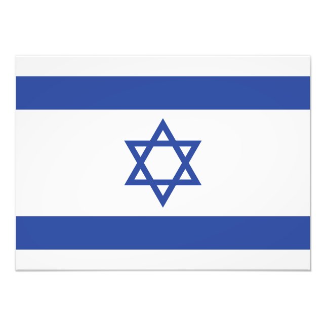 Staat der israelischen Flagge, Stern des jüdischen Fotodruck (Vorne)