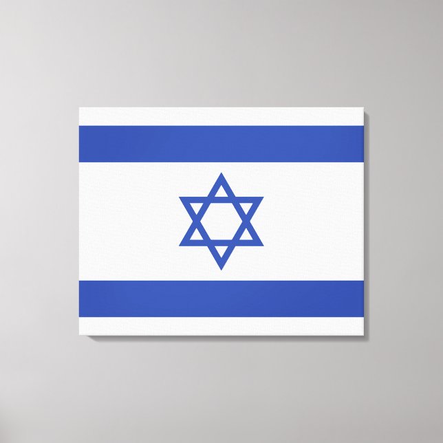 Staat der israelischen Flagge, Stern des jüdischen Leinwanddruck (Vorderseite)