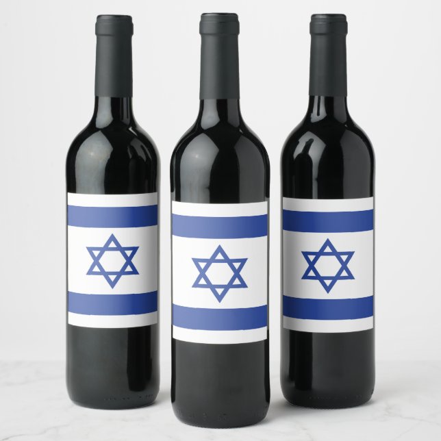 Staat der israelischen Flagge, Stern des jüdischen Weinetikett (Flaschen)