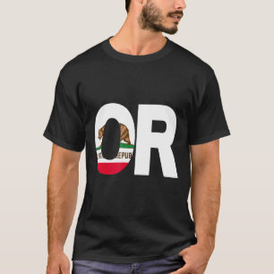 Staat der kalifornischen Flagge Oregon OR Cities a T-Shirt