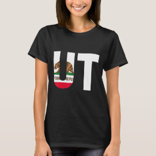 Staat der kalifornischen Flagge Utah UT Städte und T-Shirt