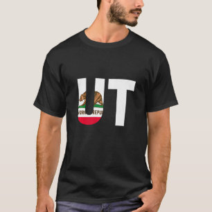Staat der kalifornischen Flagge Utah UT Städte und T-Shirt