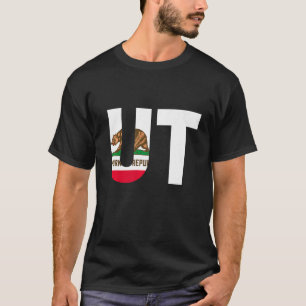 Staat der kalifornischen Flagge Utah UT Städte und T-Shirt