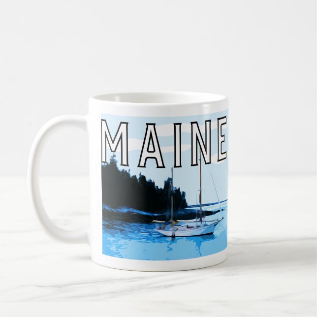 Staat der Maine-Kaffeezubereitungskaffee-Tasse Kaffeetasse (Links)