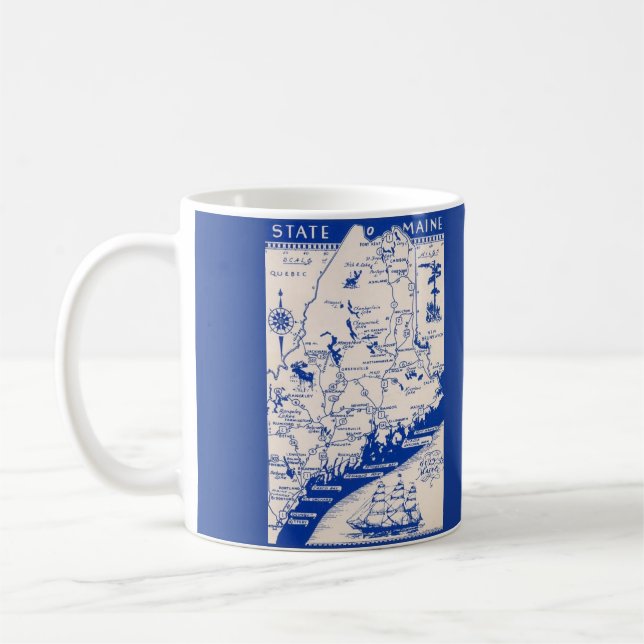 Staat der Maine-Tasse Kaffeetasse (Links)