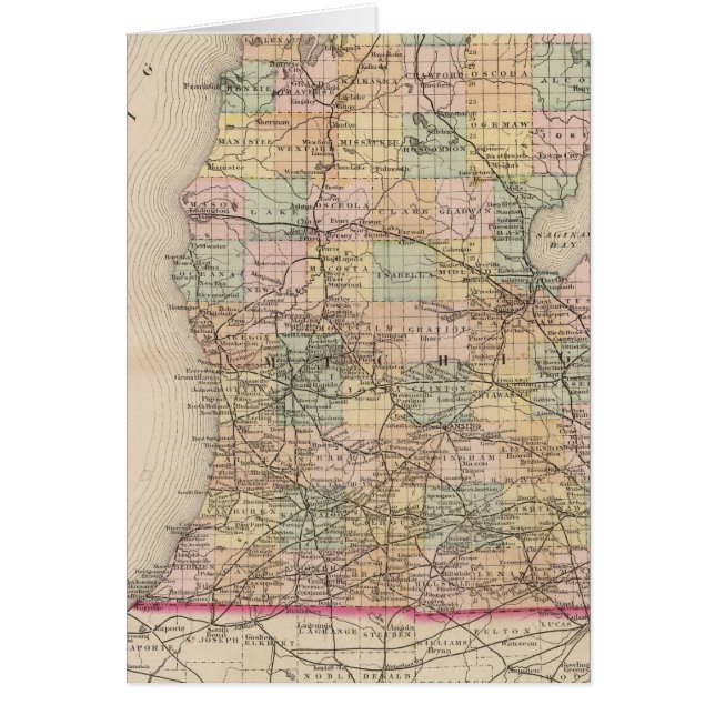 Staat der Michigan Atlas Karte (Vorne)