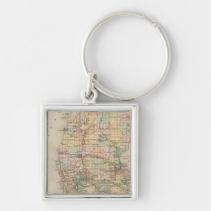Staat der Michigan Atlas Karte Schlüsselanhänger