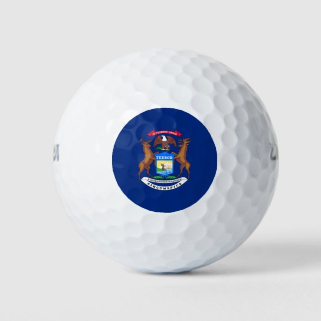 Staat der Michigan-Flagge Golfball (Vorderseite)