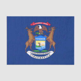 Staat der Michigan-Flagge Seidenpapier