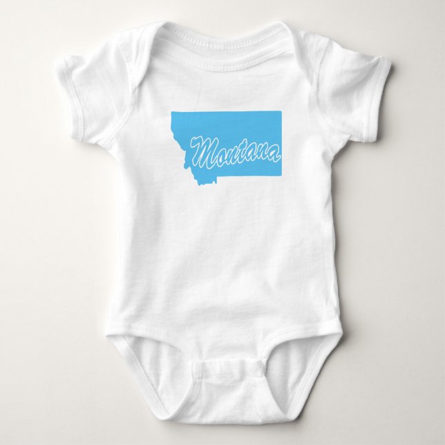 Staat der Montana-Form Baby Strampler (Vorderseite)