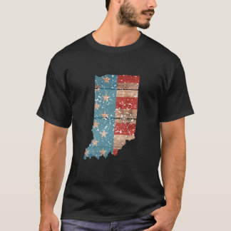 Staat der Patriotischen USA-Fahne von Indiana Wome T-Shirt