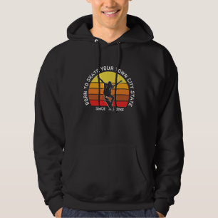 Staat der Stadt hinzufügen - Geboren zum Skate Hoodie