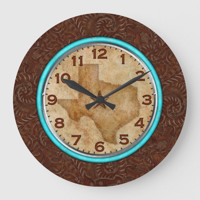 Staat der texanischen Rundlaufuhr Große Wanduhr (Vorderseite)