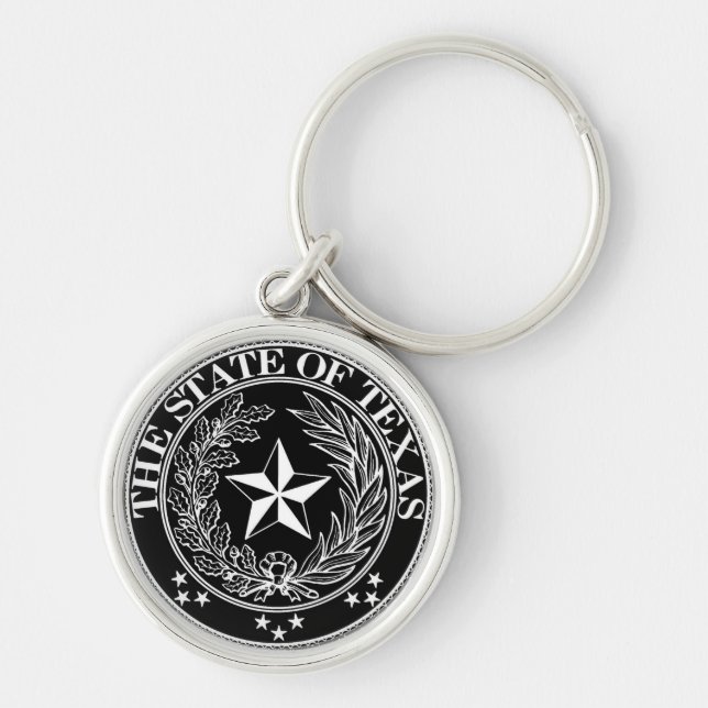Staat der Texas-Schlüsselanhänger-Schwarz-Prämie Schlüsselanhänger (Vorne)