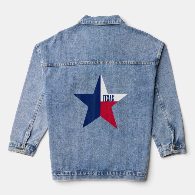 Staat der Texasflagge Jeansjacke (Rückseite)