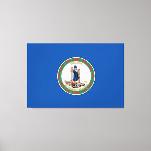 Staat der Virginia-Flagge Leinwanddruck