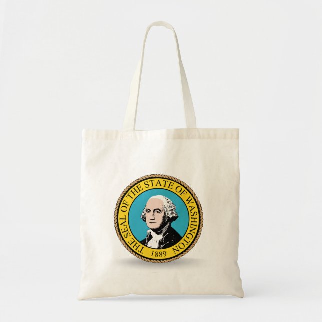 Staat der Washington Flag Siegel Tote Bag Tragetasche (Vorne)