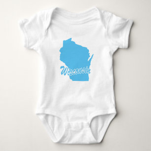 Staat der Wisconsin-Form Baby Strampler