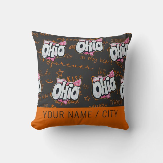 Staat der Wohngestaltung Ohio Kissen (Vorderseite)