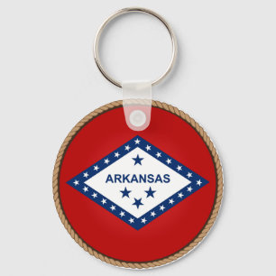 Staat des Arkansas-Flaggen-Siegels Schlüsselanhänger