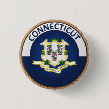 Staat des Connecticut-Flaggen-Siegel-Knopfes