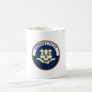 Staat des Connecticut-Flaggen-Siegels Kaffeetasse