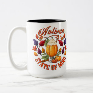 Staat des Geistes im Herbst Zweifarbige Tasse