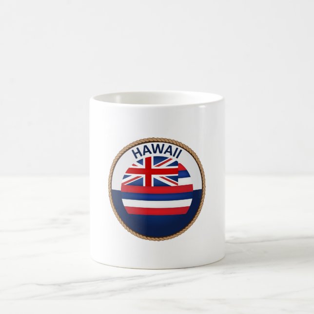 Staat des Hawaii Flag Siegels Kaffeetasse (Mittel)