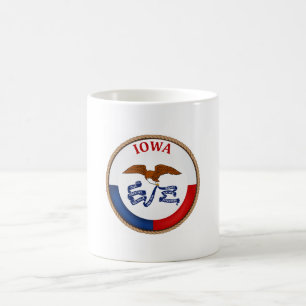 Staat des Iowa-Flaggen-Siegels Kaffeetasse
