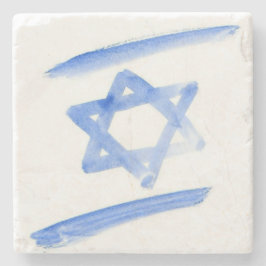 Staat des israelischen Flaggen-Untersetzer Steinuntersetzer