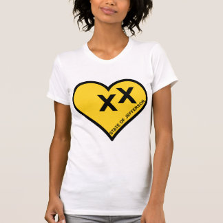 Staat des Jefferson-Liebeherzens T-Shirt