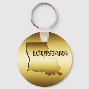 STAAT DES LOUISIANA-GOLDmedaillons Schlüsselanhänger