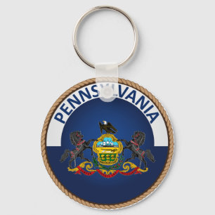 Staat des Pennsylvania-Flaggen-Siegels Schlüsselanhänger