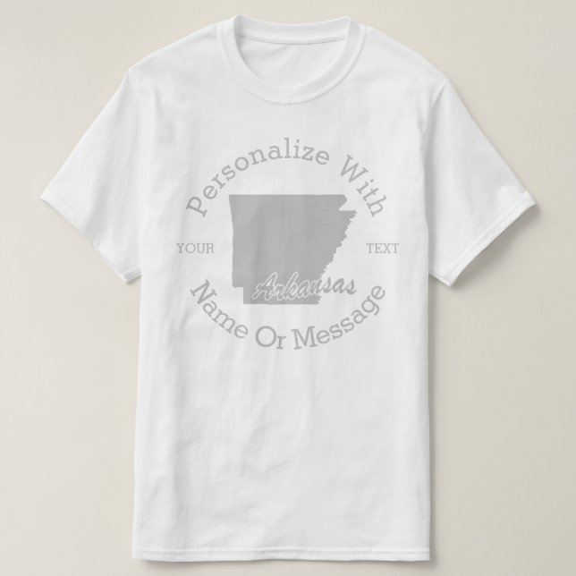 Staat des PERSONALISIERTEN T - Shirt Arkansas (Design vorne)