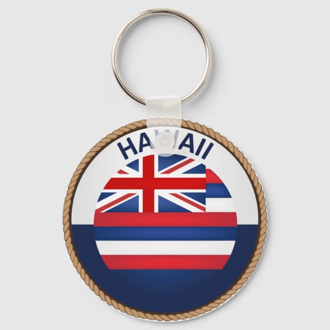 Staat des Schlüsselanhängers des Hawaii Flag Siege Schlüsselanhänger (Vorderseite)