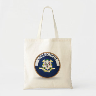 Staat des Siegel-Tote-Bags der Connecticut-Flagge Tragetasche