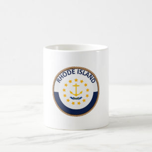 Staat des Siegels der Flagge der Insel Rhode Kaffeetasse